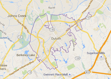 Duluth GA Map